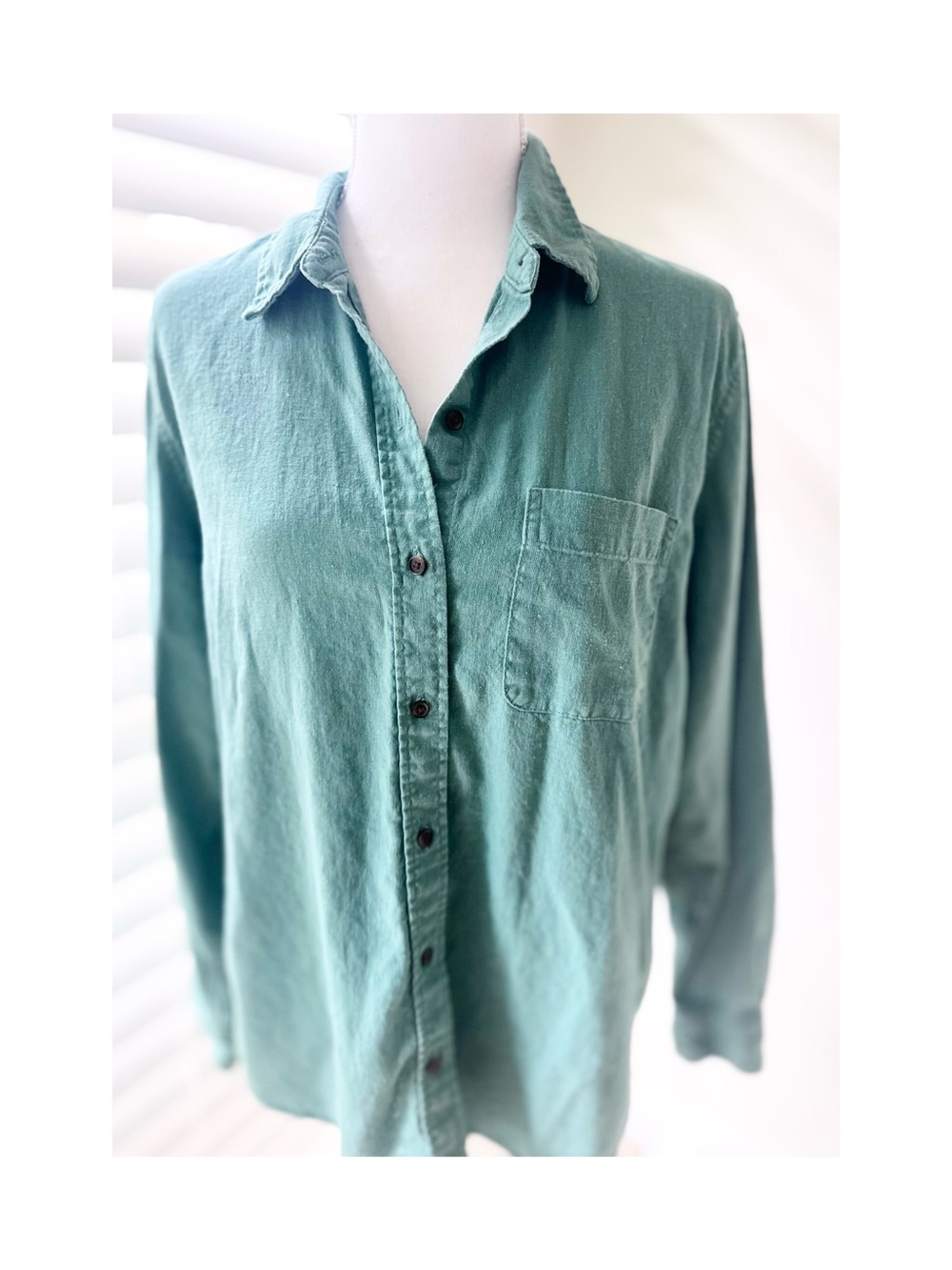 Women's Teal Button-Down Shirt